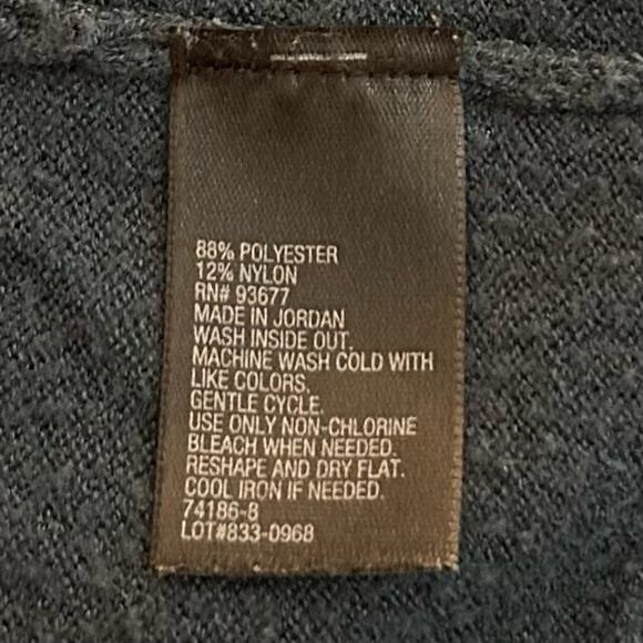 Worthington Teal Blue Grandpa Style Button-Up Long Sleeve Long Cardigan. Size M. - Picture 5 of 5